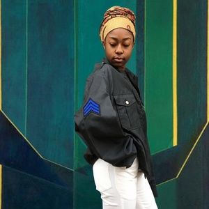 Vintage 1960's Black Nylon Flight Jacket